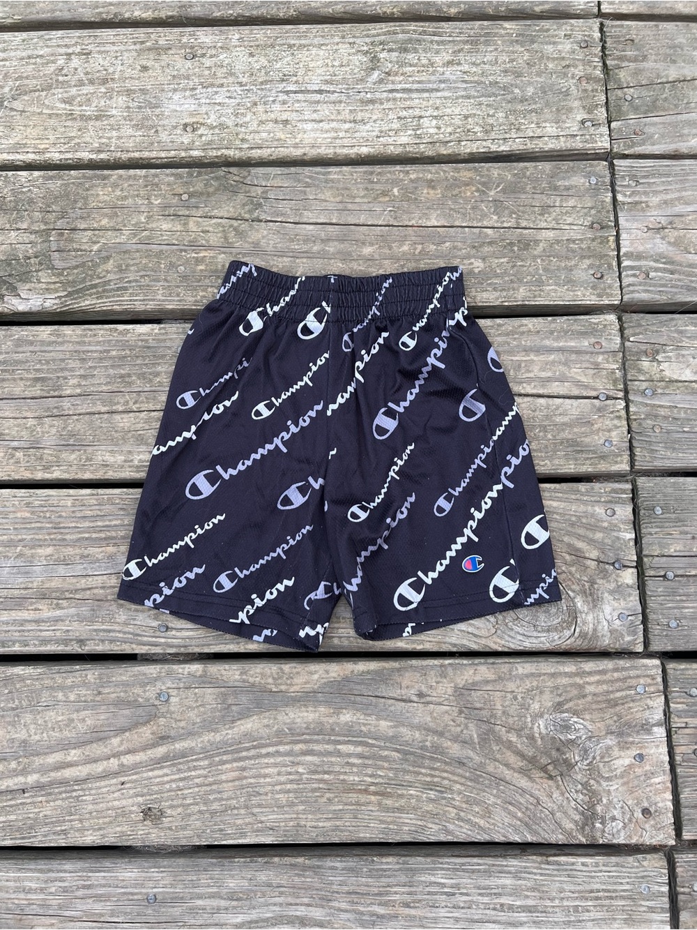 Champion Kids' Black Logo Athletic Shorts size 4t